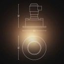 Philips Hue 34074/11 / P7 bodové svietidlo do kúpeľne Adore 1x5W | 2200-6500K | IP44 - Bluetooth