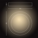 Philips Hue 34184/11/P6 LED stropné kúpeľňové svietidlo Adore 1x40W | 2400lm | 2200-6500K - White Ambience