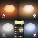 Philips Hue 40905/31 / P9 stropné svietidlo Flourish 1x32W | 2200-6500K | RGB - Bluetooth, White and Color Ambiance