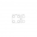 LED bodové svietidlo Buckram + ovládač Philips HUE 4x3,5W - 50474/31 / P7