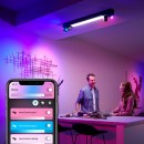 Philips Hue 50607/30 / P7 LED stropný prisadený luster Centris 4x5,7W + 40W | GU10 | 2000-6500K | RGB - Bluetooth, inteligentný