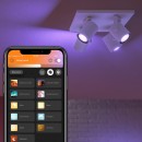 Philips Hue 50624/31 / P7 stropné bodové svietidlo Argenta 4x5,7W | 2000-6500K | RGB - Bluetooth, white and Color Ambiance