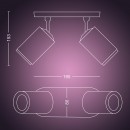 Philips Hue 50632/30 / P7 stropné svietidlo 2x5,7W | GU10 | 2000-6500K | RGB - White and Color Ambiance
