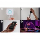 Philips Hue 8718699696917 Starter kit 3x LED žiarovka + 2x ovládač Dimmer Switch + Bridge 9W | E27 - White and Color Ambiance