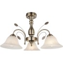 Globo 69007-3 prisadené stropné svietidlo Posadas 3x60W | E27- mosadz, biela