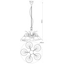 Globo 69007-5H závesné svietidlo Posadas 5x60W | E27 - mosadz, biela