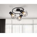 Globo54017-3 prisadené stropné svietidlo Priska 2x40W | E27 - čierna