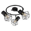 Globo54017-3 prisadené stropné svietidlo Priska 2x40W | E27 - čierna
