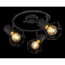Globo54017-3 prisadené stropné svietidlo Priska 2x40W | E27 - čierna