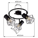 Globo54017-3 prisadené stropné svietidlo Priska 2x40W | E27 - čierna