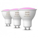 Philips Hue 8719514342767 LED žiarovky 3x4,3W | GU10 | 350lm | 2000-6500K | RGB - set 3 ks, White and color Ambiance, stmievateľné, Bluetooth