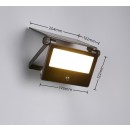 Trio TR22106132 LED solárne vonkajšie nástenné svietidlo MOURA  | 18W integrovaný LED zdroj | 2150lm | 3000+4000+6000K