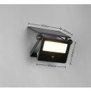 Trio TR22109132 LED solárne vonkajšie nástenné svietidlo MOURA  | 10W integrovaný LED zdroj | 1100lm | 3000+4000+6000K