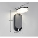 Trio TR23176102 LED solárne vonkajšie nástenné svietidlo LAGOAS  | 3W integrovaný LED zdroj | 350lm | 4000K