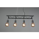 Trio R30644002 závesné stropné svietidlo Ladder 4x10W | E27 - nastaviteľná výška, drevo, čierna