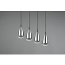 Trio R30694007 závesné stropné svietidlo Farin 4x25W | E14 - nastaviteľná výška, matný nikel