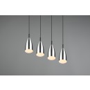 Trio R30694007 závesné stropné svietidlo Farin 4x25W | E14 - nastaviteľná výška, matný nikel