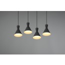 Trio R30784032 závesné stropné svietidlo Enzo 4x28W | E27 - čierna