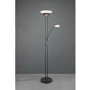 Trio R40073532 LED stojacie svietidlo Orson 1x27W + 1x4,5W | 3150lm | 3000K | IP20 - stmievateľné, pamäťová funkcia, oddelené vypínače, čierna s alabastrom
