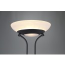 Trio R40073532 LED stojacie svietidlo Orson 1x27W + 1x4,5W | 3150lm | 3000K | IP20 - stmievateľné, pamäťová funkcia, oddelené vypínače, čierna s alabastrom