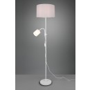 Trio R40192001 stojacie svietidlo Owen 1x42W + 10W | E27 + E14 - ohybné rameno, oddelené vypínače, biela