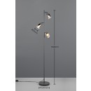 Trio TR41783042 stojacia lampa CADIZ  | 10W E14 | vypínač | čierna