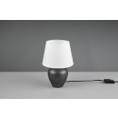 Trio R50601001 stolové svietidlo Abby 1x40W | E14 - káblový spínač, antický nikel, biela