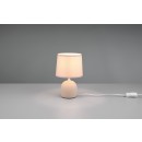 Trio R50802644 stolové svietidlo Malu 1x40W | E14 - káblový spínač, béžová