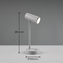 Trio R52661111 LED stolná lampička Lenny | 2,5W integrovaný LED zdroj | 230 lm | 3000+4000+6000K
