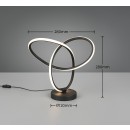 Trio TR53591132 LED stolná lampička LANDO  | 8W integrovaný LED zdroj | 1x800lm | 3000K | vypínač | čierna