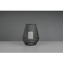 Trio R55256111 LED záhradné solárne stolové svietidlo Mineros 1x0,2W | IP44 - imitácia plameňa, súmrakový senzor, antracit