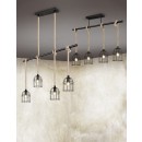 Trio R60444032 závesné stropné svietidlo Wodan 4x10W | E14 - matná čierna, prírodná