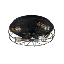 Trio R61095032 stropný ventilátor s osvetlením Trondheim 4x10W | E27 - diaľkové ovládanie, časovač, 3 rýchlosti, čierna