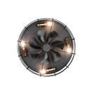 Trio R61095032 stropný ventilátor s osvetlením Trondheim 4x10W | E27 - diaľkové ovládanie, časovač, 3 rýchlosti, čierna