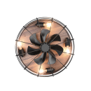 Trio R61105032 stropný ventilátor s osvetlením Trondheim 4x10W | E27 - diaľkové ovládanie, časovač, 3 rýchlosti, drevo, čierna