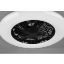 Trio R62522132 LED stropné svietidlo s ventilátorom Stralsund 1x30W | 2200lm | 3000 - 6500K - oddelené vypínače, diaľkové ovládanie, stmievateľné, 3 rýchlosti, časovač, nočný režim, hviezdny efekt, čierna