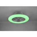 Trio R62522987 LED stropné svietidlo s ventilátorom Stralsund 1x30W + 9W | 2200lm | 3000 - 6500K | RGB - oddelené vypínače, diaľkové ovládanie, stmievateľné, 3 rýchlosti, časovač, hviezdny efekt, nočný režim, biela