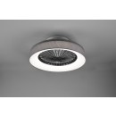 Trio R62662111 LED stropné svietidlo s ventilátorom Farsund 1x30W | 2200lm | 3000 - 6500K - oddelené vypínače, diaľkové ovládanie, stmievateľné, 3 rýchlosti, časovač, nočný režim, šedá