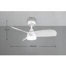 Trio R62732131 LED ventilátor s osvetlením HELSINKI | 20W integrovaný LED zdroj | 2500lm | 2700-6000K | vypínač | ventilátor | diaľkové ovládanie