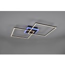 Trio R62843132 LED stropné svietidlo Arribo 1x29W + 6,5 W | 3250lm + 600lm | 3000K | RGB - diaľkové ovládanie, stmievateľné, oddelené vypínače, čierna