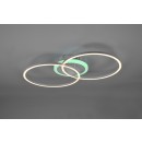 Trio R62853187 LED prisadené stropné svietidlo Arribo 1x30W + 5,5W | 3350lm + 530lm | 3000K | RGB - 3 fázové stmievateľné, diaľkové ovládanie, oddelené vypínače, titán