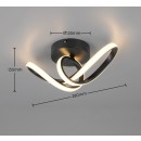 Trio R63541132 LED prisadené stropné svietidlo RUSA | 7W integrovaný LED zdroj | 900lm | 3000K