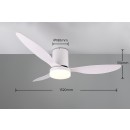 Trio R64202131 LED ventilátor s osvetlením GOTEBORG | 20W integrovaný LED zdroj | 2500lm | 2700-6000K | vypínač | ventilátor | diaľkové ovládanie
