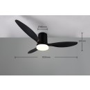 Trio R64202132 LED ventilátor s osvetlením GOTEBORG | 20W integrovaný LED zdroj | 2500lm | 2700-6000K | vypínač | ventilátor | diaľkové ovládanie