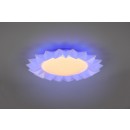 Trio R65071201 LED stropné svietidlo Sunflower 1x13W + 1,5W | 1400lm | 2700-5500K | RGB - stmievateľné, pamäťová funkcia, diaľkové ovládanie, nočný režim, biela