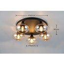 Trio TR66645013 prisadené stropné svietidlo DIVINA  | 10W E14 | žltá