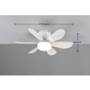 Trio R67462131 LED ventilátor s osvetlením LUND | 8W integrovaný LED zdroj | 850lm | 2700-6500K | vypínač | ventilátor | diaľkové ovládanie | stmievač