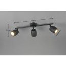 Trio TR86263032 bodové stropné svietidlo NANCY  | 35W GU10 | čierna