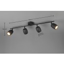 Trio TR86264032 bodové stropné svietidlo NANCY  | 35W GU10 | čierna
