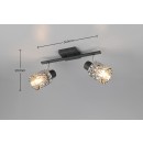 Trio TR86422032 bodové stropné svietidlo JACK  | 10W E27 | čierna | dymová